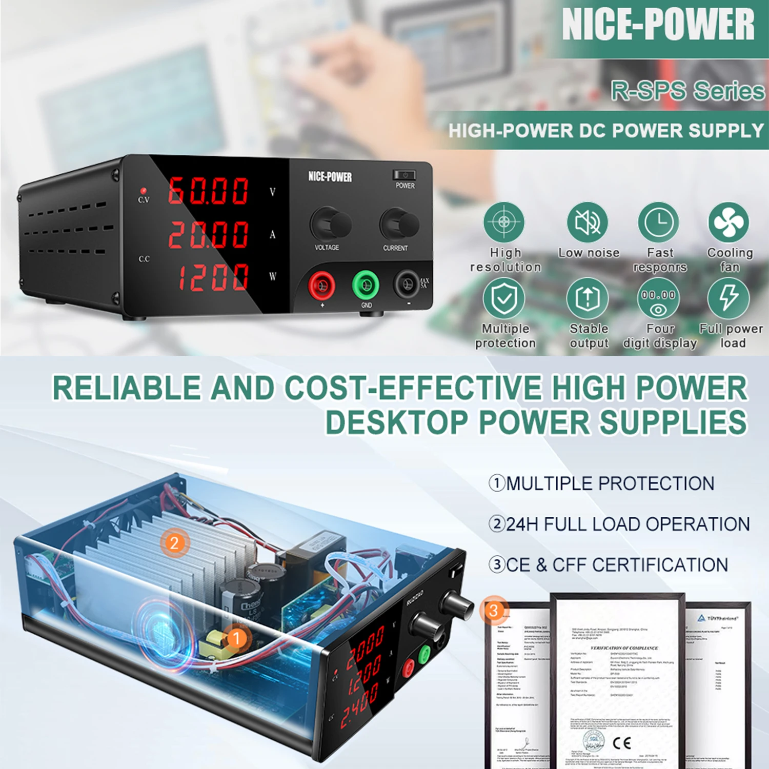 Zasilacz laboratoryjny 30V 30A – High Power 60V 20A Bench Power Supply recenzja i cena